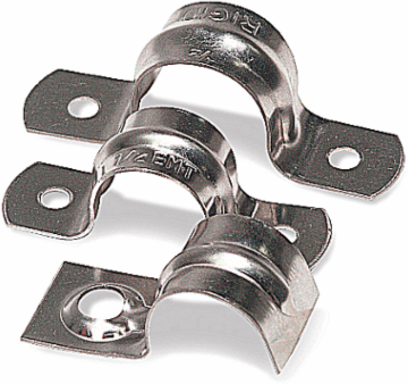 One Hole Pipe Strap 3/8 Inch Galvanized Steel for Rigid/IMC Conduits