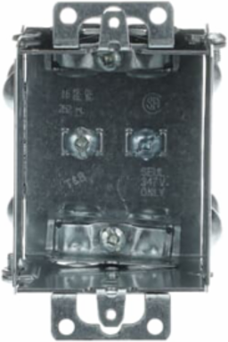 347V SW BOX 2-1/2IN D 1 GNG FL EAR