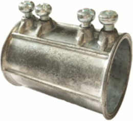 EMT Set Screw Coupling, 1-1/2 Inch, Zinc Alloy, Concrete-tight