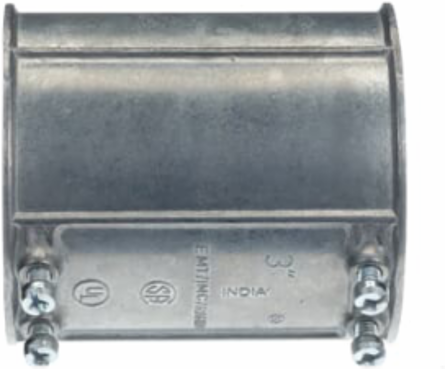 EMT Set Screw Coupling 3 Inch Zinc Alloy, Concrete-tight