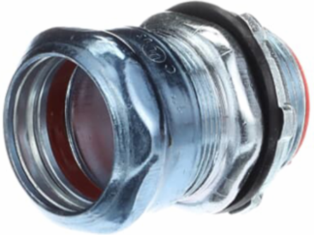 EMT Insulated Throat Compression Fitting 1 Inch, Steel for Wet Locations