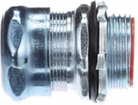 EMT Insulated Throat Compression Fitting 1 Inch, Steel for Wet Locations