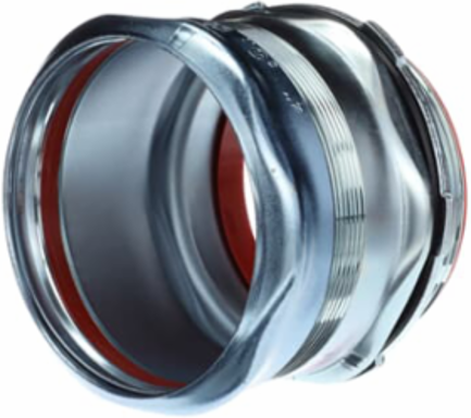 4 Inch EMT Insulated Throat Compression Fitting, Steel for Wet Locations