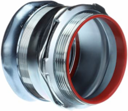 4 Inch EMT Insulated Throat Compression Fitting, Steel for Wet Locations