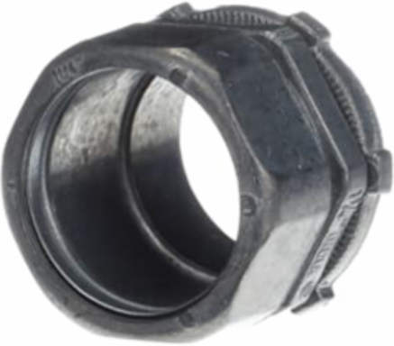 EMT Compression Connector, 1-1/4 Inch, Zinc Alloy, Concrete-tight
