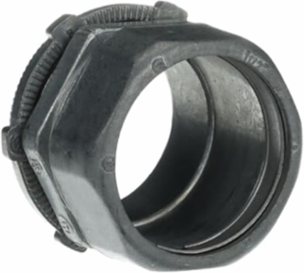 EMT Compression Conduit Fitting, 1-1/2 Inch, Zinc Alloy, UL E16592
