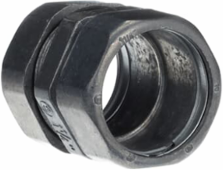 EMT Compression Coupling 1-1/4 Inch Zinc Alloy, Concrete-tight