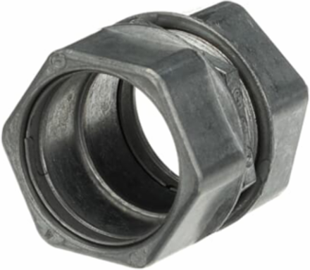 EMT Compression Coupling, 1-1/2 Inch, Zinc Alloy, Concrete-tight