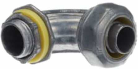 90 Degree Liquidtight Connector 1/2 Inch, Zinc Alloy