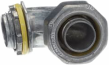 90 Degree Liquidtight Connector 3/4 Inch Zinc Alloy