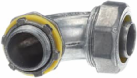 90 Degree Liquidtight Connector 3/4 Inch Zinc Alloy
