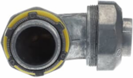 90 Degree Liquidtight Connector 1 Inch, Zinc Alloy