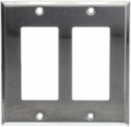 SS PLATE GFCI/DECORA 2 GANG