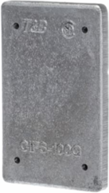 Aluminum FS Box Cover 4-3/8 Inch x 2-7/8 Inch, Blank with Gasket