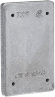 Aluminum FS Box Cover 4-3/8 Inch x 2-7/8 Inch, Blank with Gasket