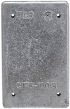 Aluminum FS Box Cover 4-3/8 Inch x 2-7/8 Inch, Blank with Gasket