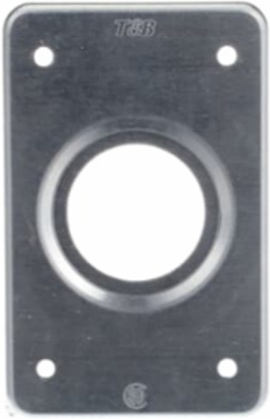 FS Cover 1 Gang 4-9/16 Inch x 2-3/4 Inch Stamped Aluminum with 1-13/32 Inch Opening