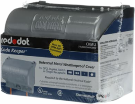 While-In-Use Weatherproof Cover, 3-1/4 Inch Depth, Aluminum Die Cast, Silver