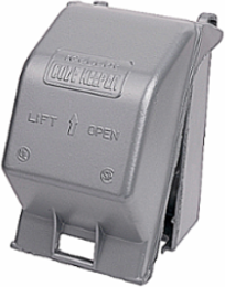 While-In-Use Weatherproof Cover, 11.5x8 Inch, Silver Aluminum, NEMA 3R Rating