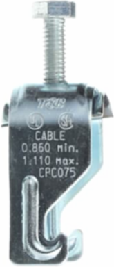 1-PIECE CBL/PIPE CLP 3/4IN STL