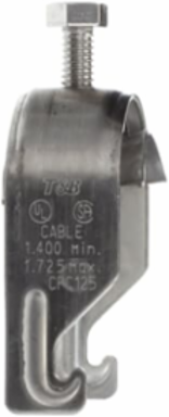 1-PIECE CBL/PIPE CLP 1-1/4IN STL