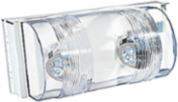 Battery Unit Emergency Light, 5 Inch Height x 11-3/4 Inch Width, 20W, 2 Lamps