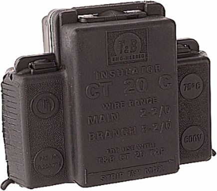 Insulating Split Bolt Connector, Black Polypropylene, 8x5x4 Inch