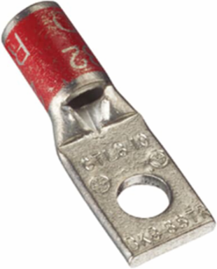 Copper One-Hole Lug, Short Barrel, 250 kcmil, 1/2 Inch Bolt Size, Yellow