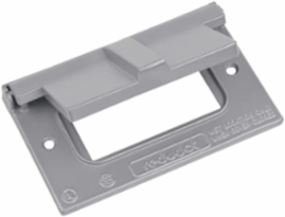 White Horizontal Single Gang Weatherproof Receptacle Cover, Zinc Alloy