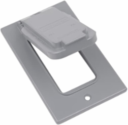Weatherproof Receptacle Cover, White, 1 GFI Vertical, Aluminum Die Cast
