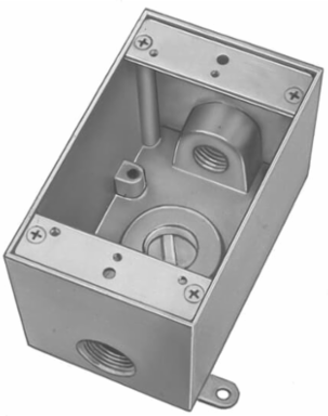 Universal Weatherproof Box 18.3 Cubic Inches, 3/4 Inch Hub, Aluminum, Pack of 10