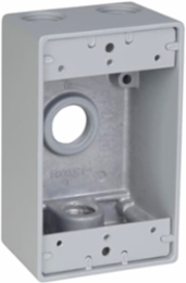 Aluminum Weatherproof Box 17.3 Cubic Inches 3/4 Inch Hub Pack of 10