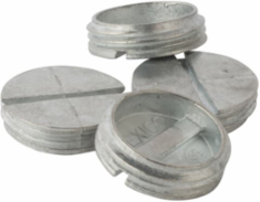 3/4 Inch Silver Non-Metallic Close-Up Plug, Pack of 30