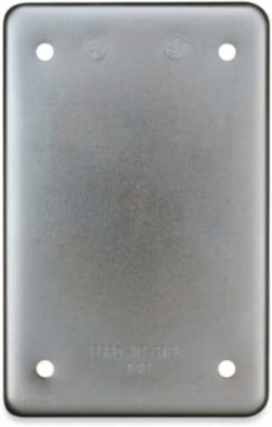 SGL GANG FS/FD CVR,STL,BLANK