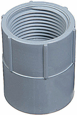 Male & Female Adapters 1/2 Inch PVC Gray Length 1-9/16 Inches