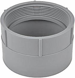 PVC Male & Female Adapters, 4 Inch Size, 5-1/64 Inch Outer Diameter, 3-13/64 Inch Length