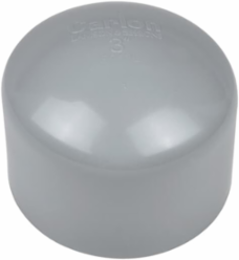 3/4 Inch PVC Pipe End Cap, Gray, Schedule 40 Compatibility, Pack of 100