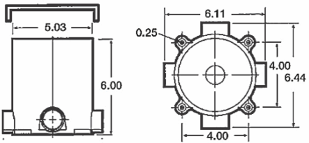 RND FLR-BX 90CU D5.4IN HUB.75/1IN