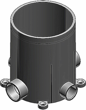 RND FLR-BX 90CU D5.4IN HUB.75/1IN