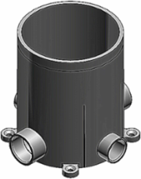 RND FLR-BX 90CU D5.4IN HUB.75/1IN