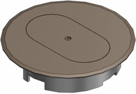 DUPLEX RECEP FLR BOX CVR-BROWN