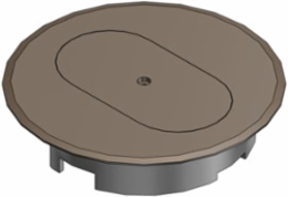 DUPLEX RECEP FLR BOX CVR-BROWN