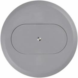 DUPLEX RECEP FLR BOX CVR-SLATE