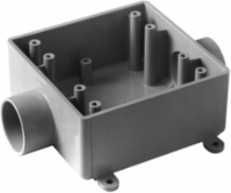 2-Gang PVC Electrical Box 3/4 Inch, 32 Cubic Inches Volume, Gray