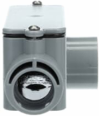 Type T Conduit Body 12 Cubic Inches 3/4 Inch x 6-7/8 Inch PVC Gray