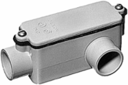 Type LL Conduit Body, 1-1/4 Inch, PVC, 32 Cubic Inches, Gray