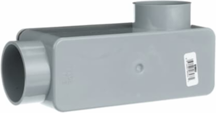 Type LL Conduit Body 63 Cubic Inches 2 Inch PVC Gray