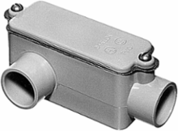 Type LR Conduit Body, PVC, 1 Inch, Volume 12 Cubic Inches, Gray
