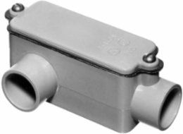 1.5 Inch Type LR Conduit Body, PVC, 32 Cubic Inch Volume, Gray
