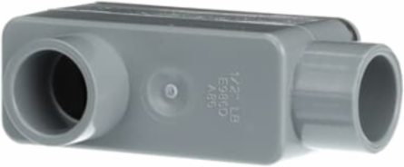 Type LB Conduit Body 4 Cu Inch 1/2 Inch PVC Gray for Schedule 40 & 80 Conduit